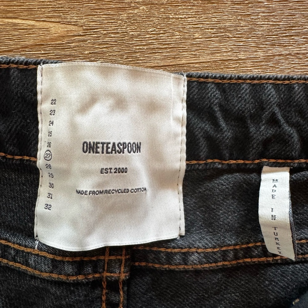 One Teaspoon Dukes Shorts in Worn Black Color - Picture 3 of 5